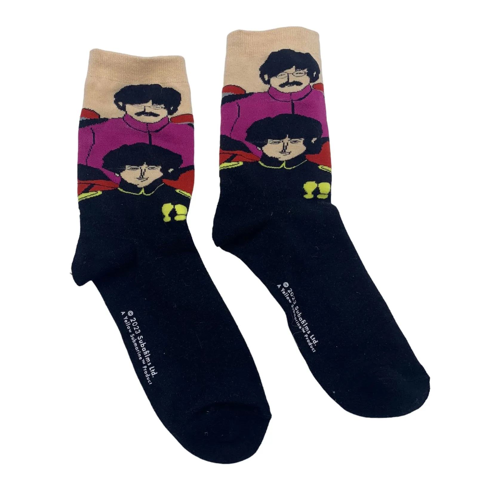 The Beatles Yellow Submarine Faces Socks