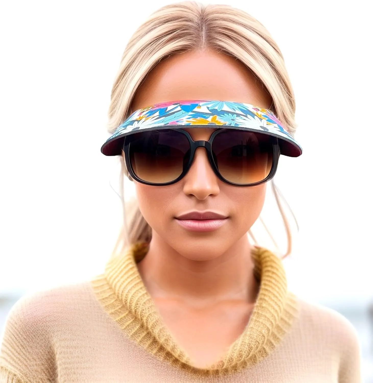 Visor ATTACHES to Sunglasses, EVA Foam, Unisex