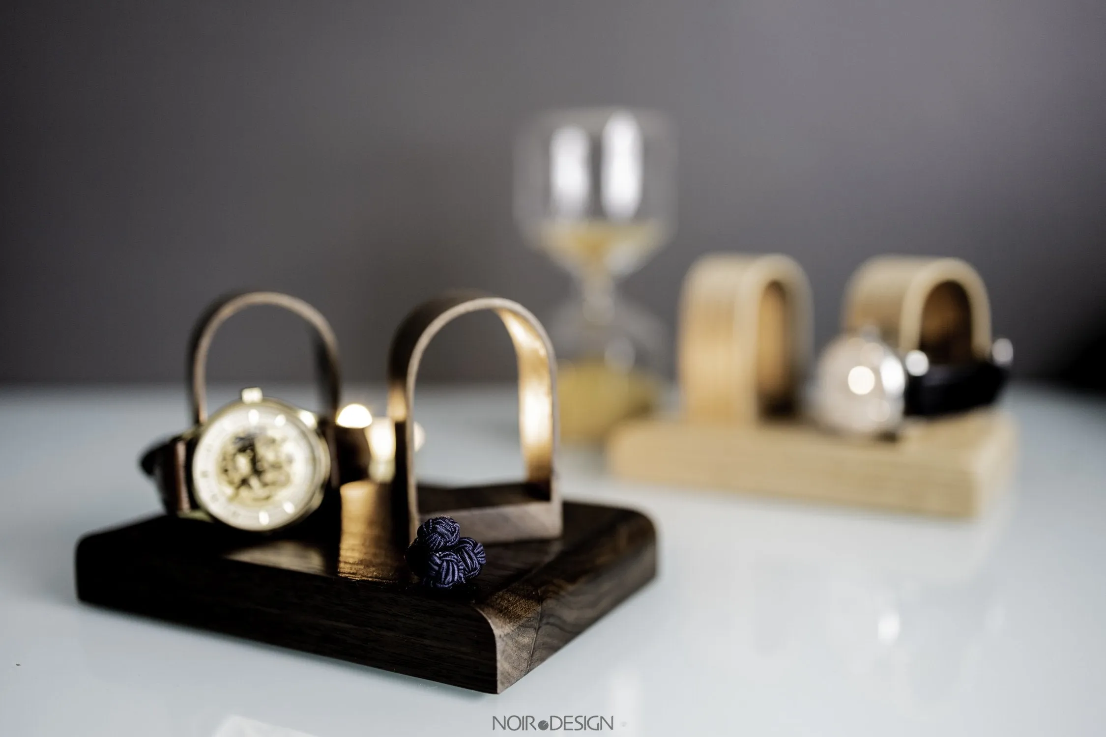 Watch Stand Display Holds 2 - Walnut