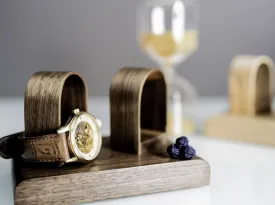 Watch Stand Display Holds 2 - Walnut