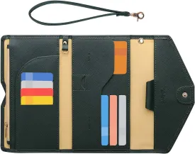 ZOPPEN Passport Holder Women Travel Wallet (Ver.5) for Women Rfid Blocking Passport Cover Case Document Organizer Wrist Strap